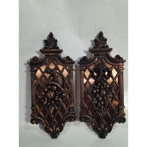 Vtg Coppercraft Guild 13 7/8" Wall Art Hanging Plaques 1971 Dart Ind. 7213&7215